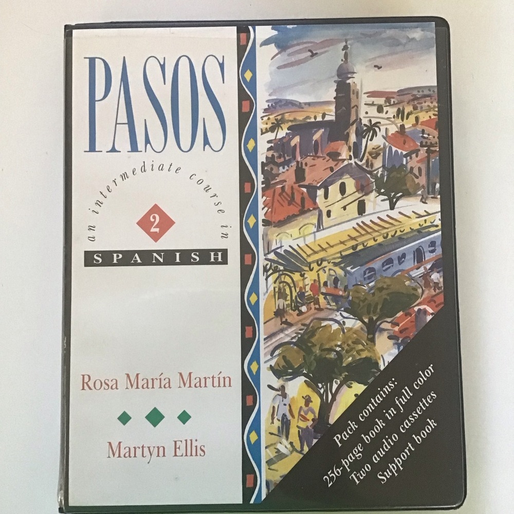 Barron’s Pasos Intermediate Spanish 2 Language Course Books and Audio NOS